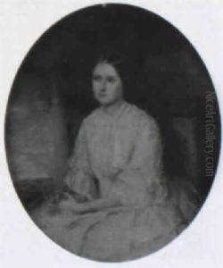 Portrait Of A Pretty Young Lady (isabella Renny?) by William Gorman Wills