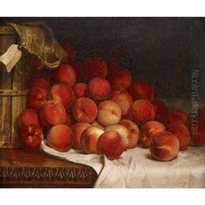 Still Life With Peaches by Lemuel Everett Wilmarth