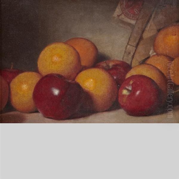Still Life Of Oranges, Apples And A Basket - view 1