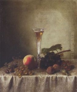 Fruchtestilleben Mit Einem Sektglas by Peter Joseph Wilms