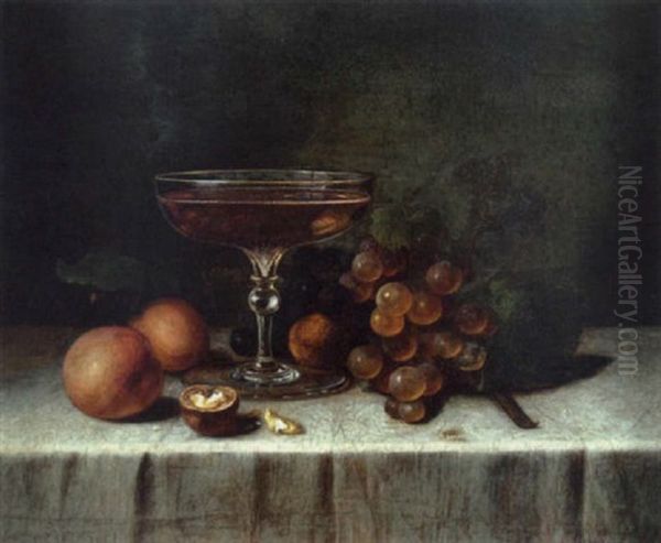 Still Life With Champagne, Nuts And Fruit - view 1
