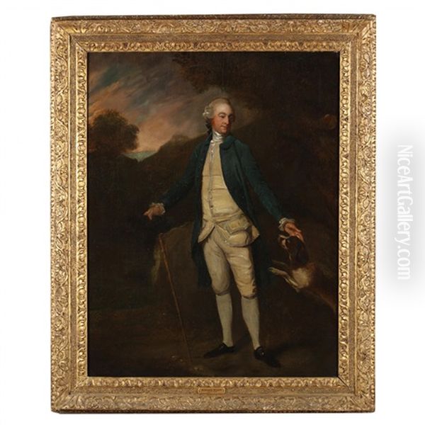 Portrait Of A Man With A Dog - view 1