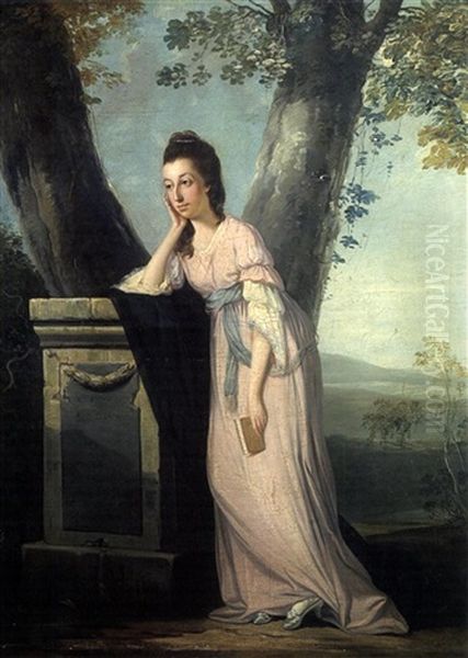 Portrait De Mrs. Parker, Lady Boringdon Pensive Sous Un Arbre - view 1