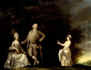 Group Portrait Of The Hussey Family In The Garden Of Wargrave Hill House, Berkshire