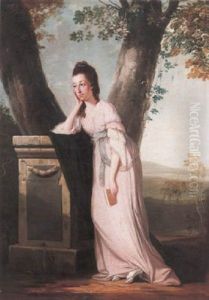 Portrait Of A Lady, Standing, In A Pink Dress (thesesa Parker, Wife Of John Parker, Later Lord Boringdon?)