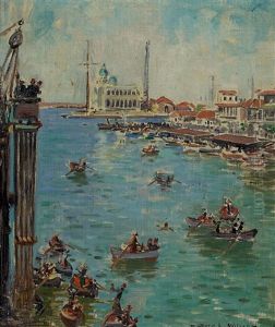 Impression Of Port Said From S.s Hobson's Bay by Dora Lynell A. Wilson