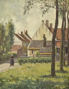 Dutch Village Scene by Dora Lynell A. Wilson