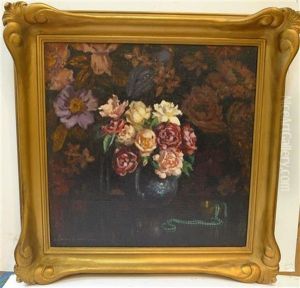 Still Life With Roses And Jewelry by Dora Lynell A. Wilson