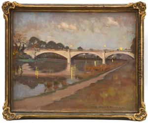 First Lights Anderson Street Bridge by Dora Lynell A. Wilson