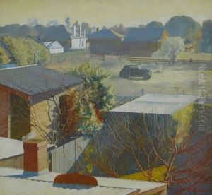 Suburban View With Motor Car & Paddock, Liverpool, N.s.w. Suburban View With Motor Car & Paddock, Liverpool, N.s.w.