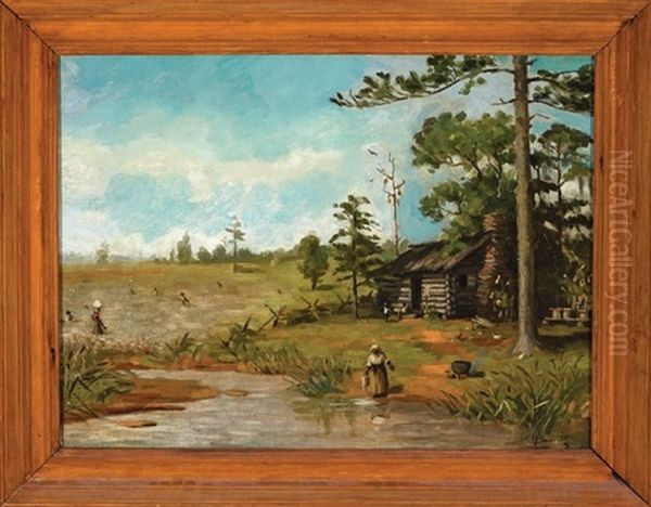 Cabin Scene During The Cotton Harvest - view 1