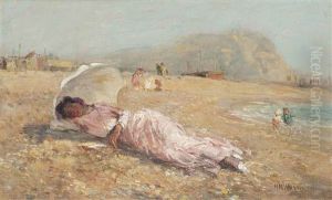 The Girl In The Pink Dress, The Artist's Wife, On Hastings Beach The Girl In The Pink Dress, The Artist's Wife, On Hastings Beach