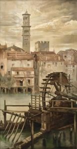 Mulino Sull'adige A Verona 1 by Dante Broglio