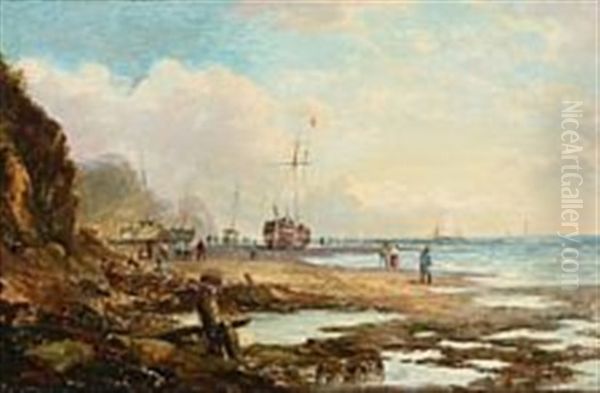 Coastal Scene With Fishermen - view 1