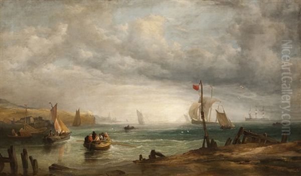 Marinha Com Barcos E Figuras - view 1