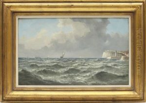 Segelfartyg Vid Fyr by John James Wilson