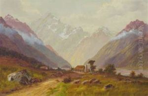 Mt Avalanche, Matukituki River, Otago by Lawrence William Wilson