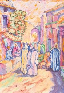 Scene De Marche A Tanger by Wilson, Patten