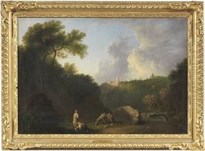 Veduta Di Tivoli Con Figure E Rovine by Richard Wilson
