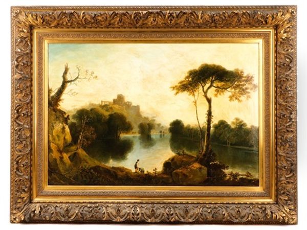 Wooded River Landscape With Ruins - view 1