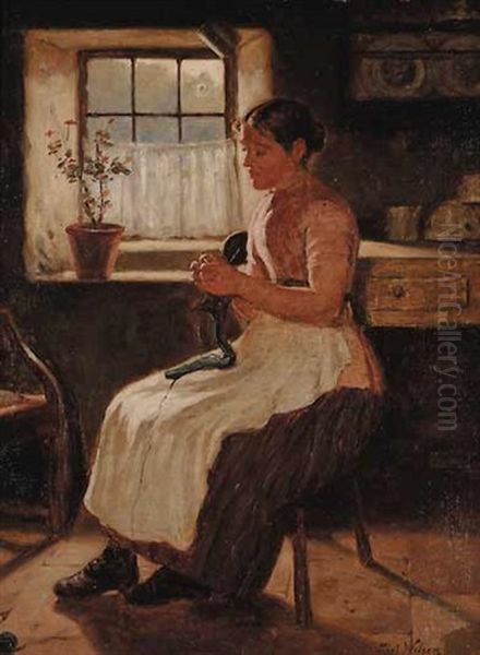 Untitled - Knitting By The Window - view 1