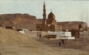 Tomb At The Mosque At Kait Bey, Cairo by William Heath Wilson