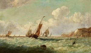 John Wilson , Sailing Ships In Rough Seas by John Jock Wilson