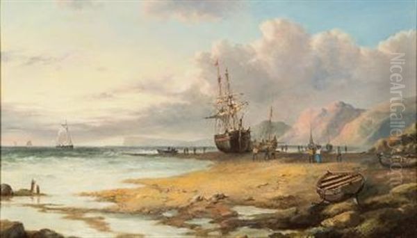 Fishing Boats On A Shore At Low Water - view 1