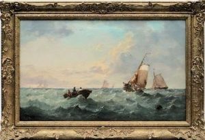 Shipping In A Bay by John Jock Wilson
