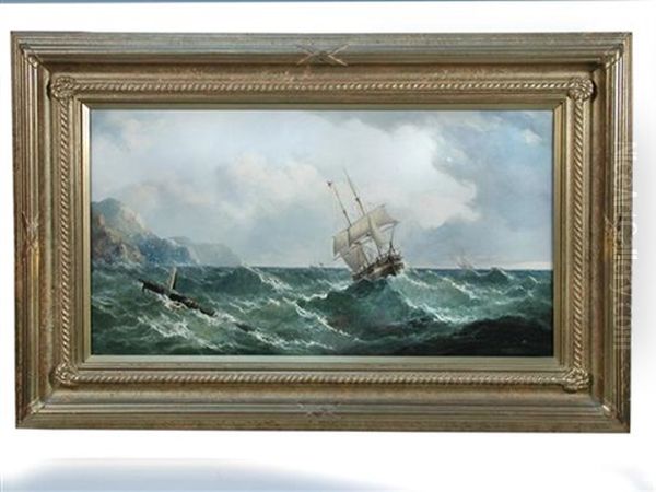 Sailing Ships In Choppy Seas - view 1