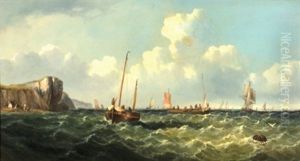 The English Channel Off The Cliffs Of Dover by John Jock Wilson