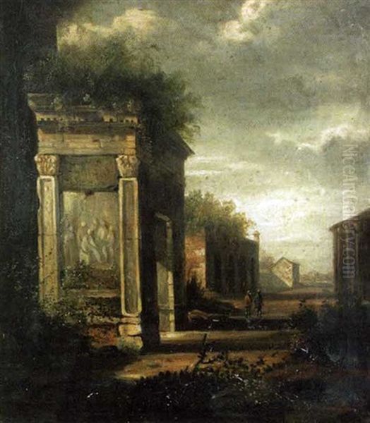 A Classical Landscape With Figures On A Path - view 1