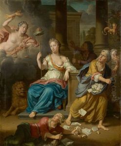 Allegory Of The Downfall Of The Speculations Of John Law (1671-1729) by Thomas van der Wilt