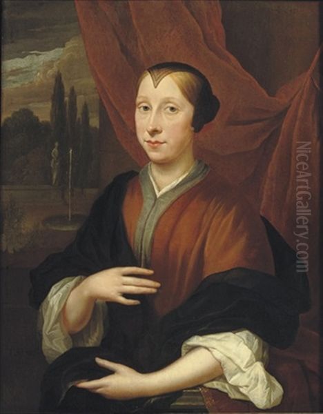 Portrait Of A Lady, In A Brown Dress - view 1