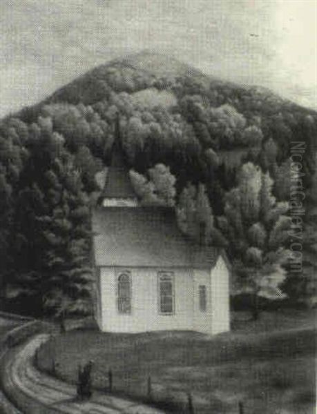 Figure By A Church - view 1