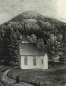 Figure By A Church by Arnold Wiltz
