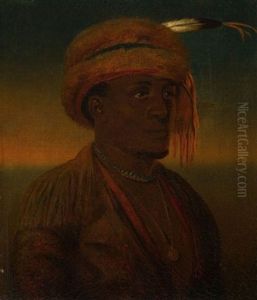 Portrait Of A Native American (portrait Of A Half Breed) by Charles Wimar