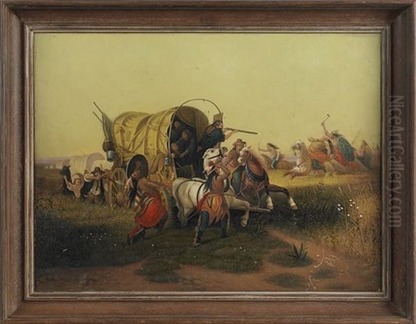 The Attack On The Emigrant Train - view 1