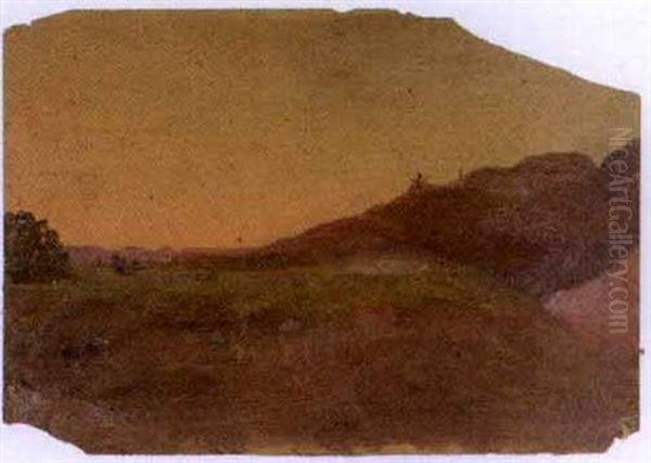 Hillside Landscape At Dusk - view 1
