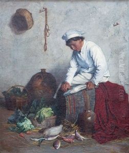 A Cook Preparing The Fish