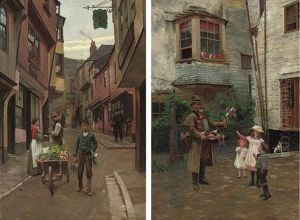 The Vegetable Barrow (+ The Toy Vendor; Pair) by John L. Wimbush