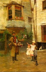 A Vegetable Seller On A Street by John L. Wimbush