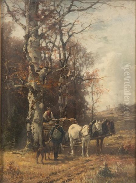 Loggers In Forest - view 1