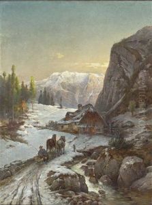Winterliche Hochgebirgslandschaft