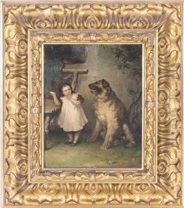 Madchen Und Hund by Rudolf Wimmer