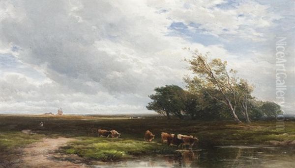 Extensive Landscape With Cattle - view 1