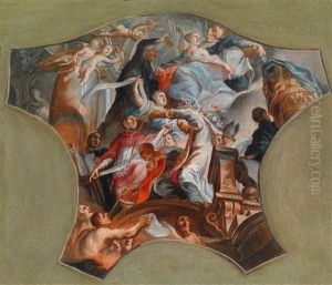 Allegorie Des Glaubens (die Reinigung Der Armen Seelen Im Fegefeuer) by Christian (Johann C. Thomas) Winck