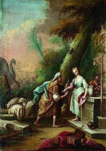 Rebecca Am Brunnen Mit Elizier by Chrysostomus Winck