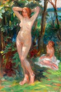 Zwei Weibliche Akte by Willibald Winck