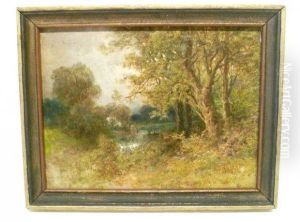 "barque Sur L'etang". by Wilhelm Broker